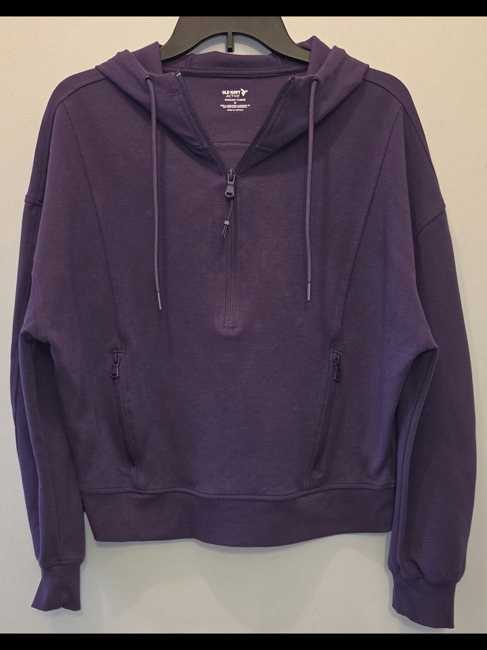 Old Navy Womens Active Purple Half-Zip Hoodie